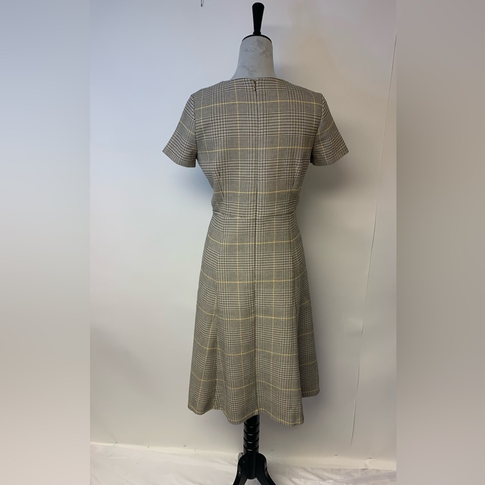 Ann Taylor Dress Fit & Flare Plaid Classic Work Office Professional Womens SZ 6P - Picture 2 of 11